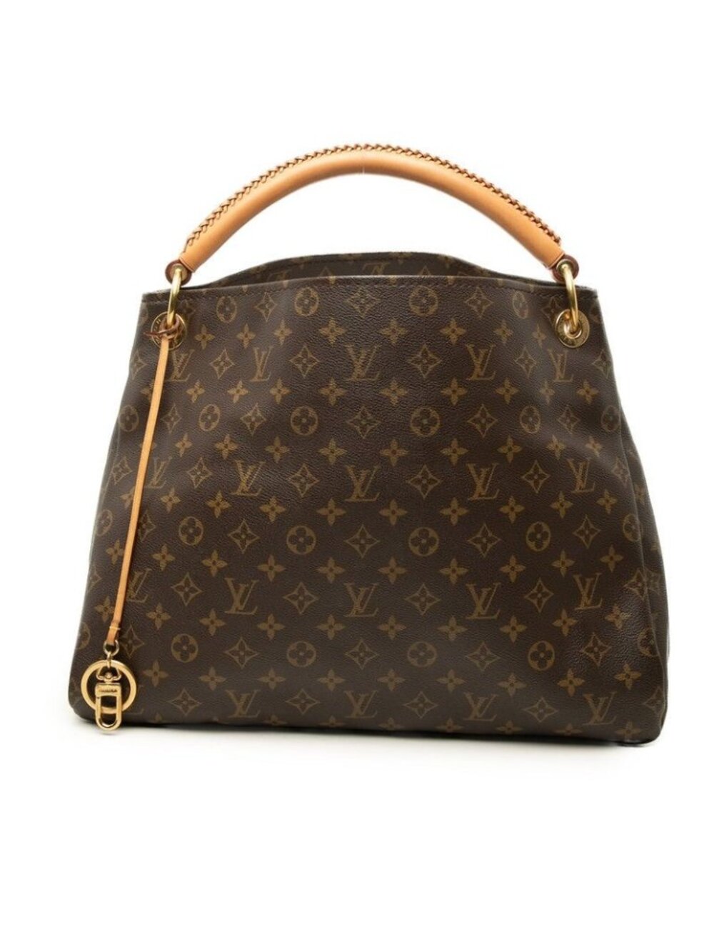 Louis Vuitton Monogram Artsy MM Tote Bag Brown Leather